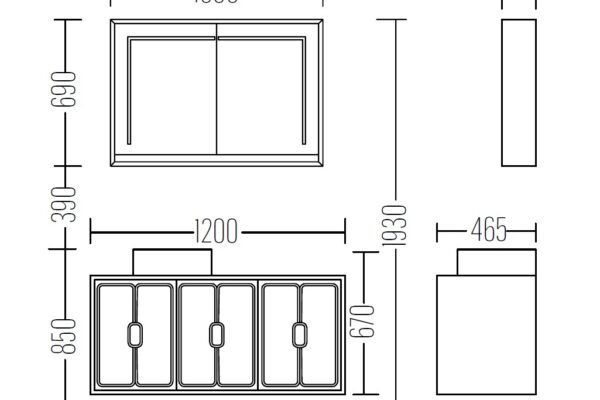 120 cm banyo dolabı boyutları